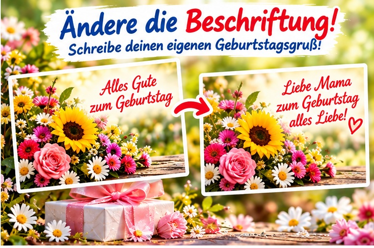Geburtstagsgruß ändern