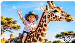 Beispiel: Auf einer Giraffe