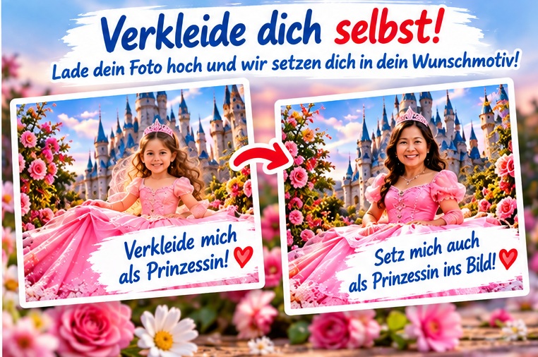Eigenes Foto als Prinzessin einsetzen