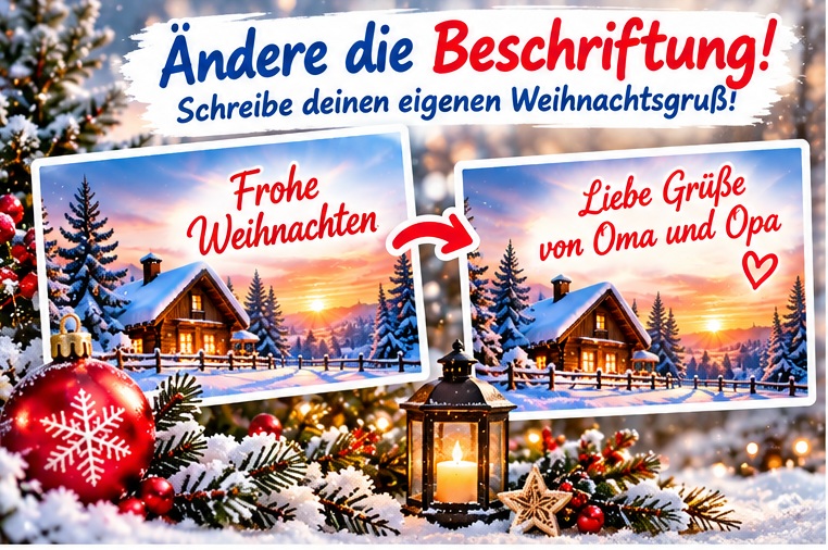 Weihnachtsgruß ändern